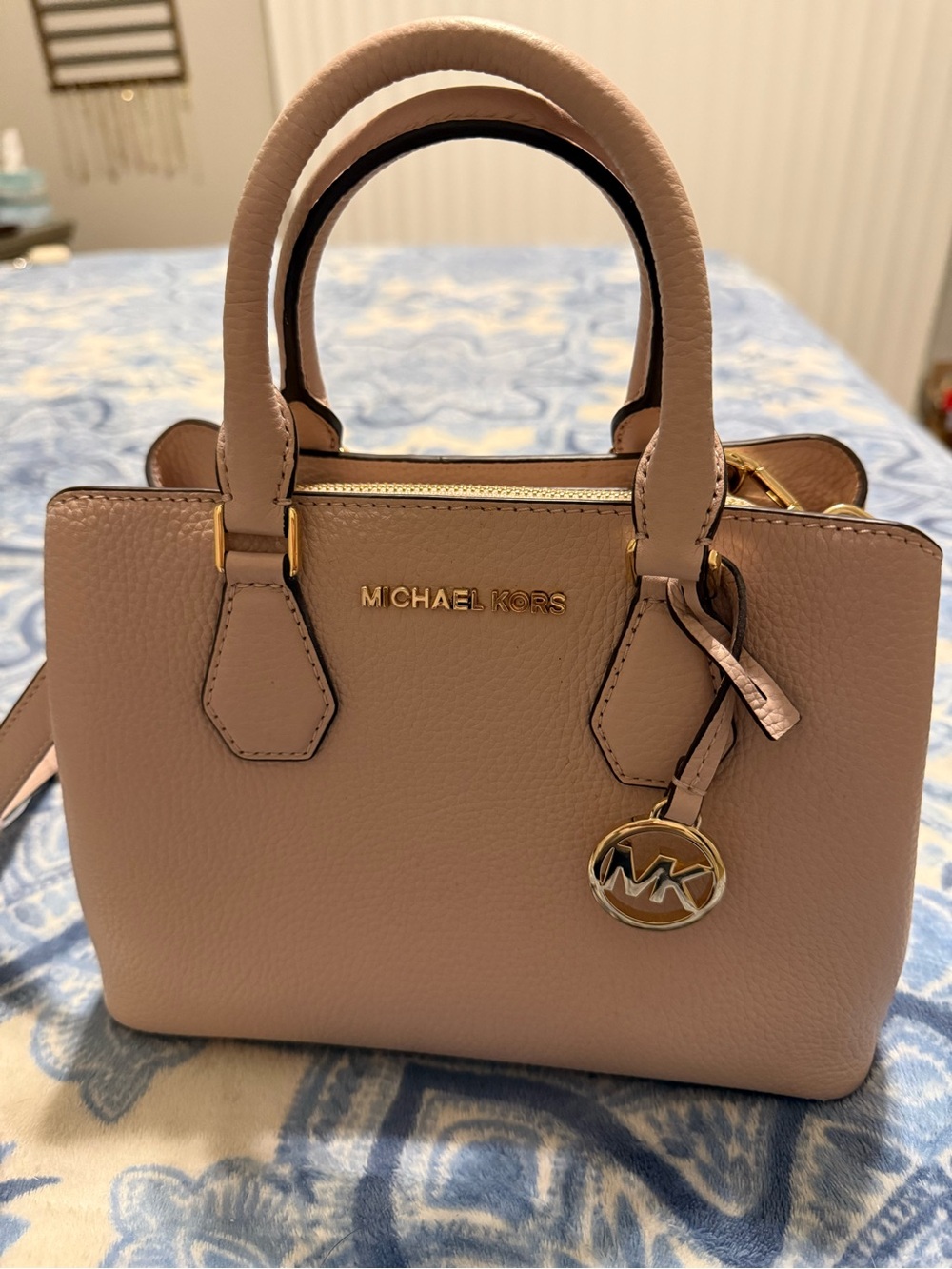 Michael Kors Small Pebbled Leather Satchel in Blush NWOT